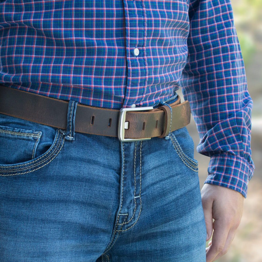 Titanium Belts - Pure Titanium Buckles sewn to Genuine Leather Strap ...