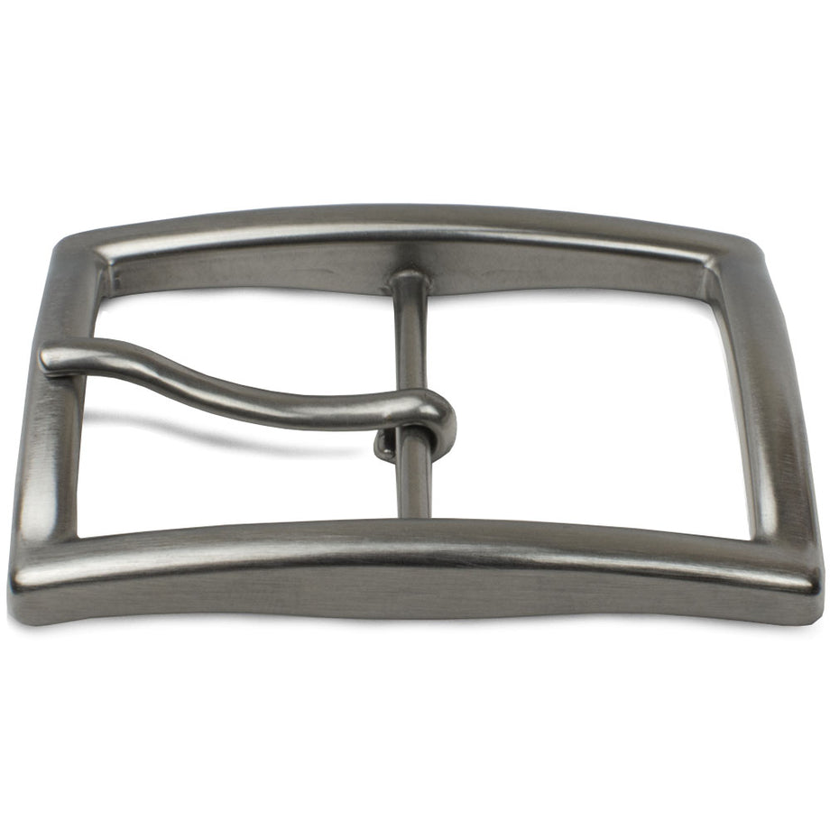 nickel free titanium dress belt buckle modern black Center Bar Dress Belt Buckle (1 ⅜)