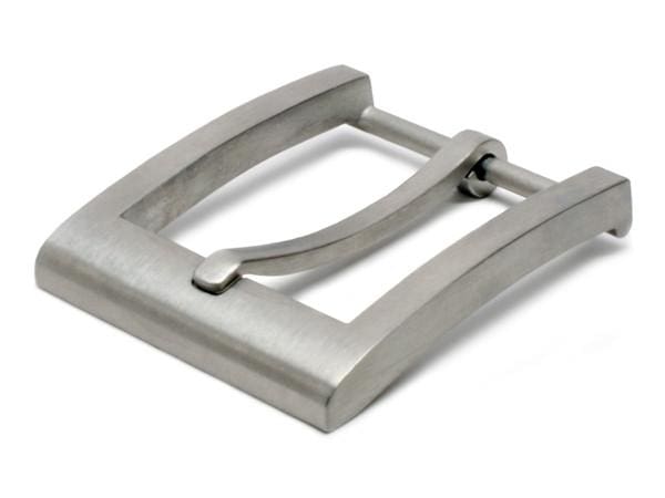 Silver Square Titanium Buckle by Nickel Smart. Square buckle; single prong; brushed finish.