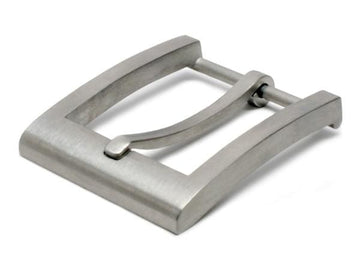 men's dress belt unique buckle minimalist square sculptural titanium 32mm Dress Belts