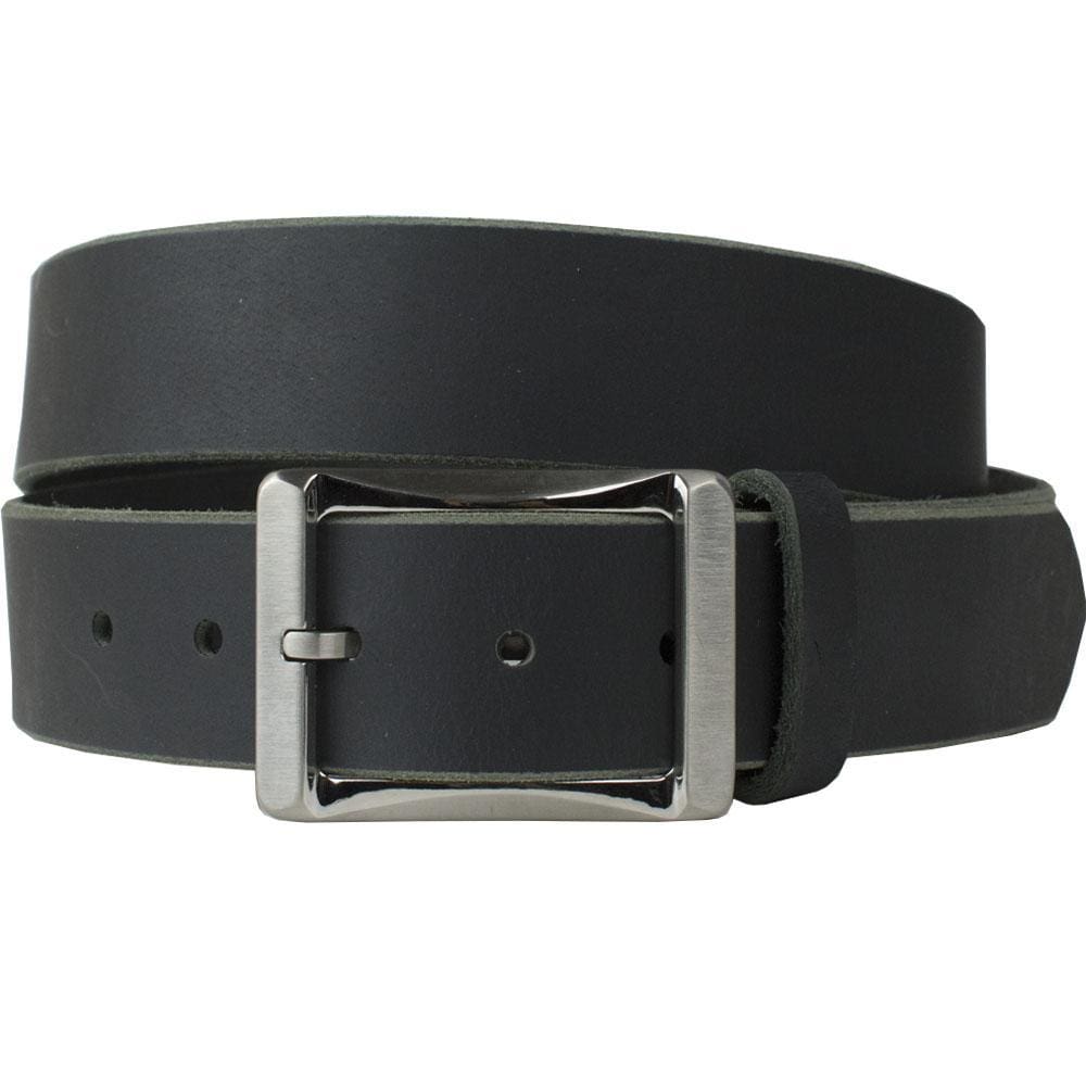 Black Leather Work Belt with Heavy Duty Durable Titanium Buckle Black Leather Work Belt with Heavy Duty Durable Titanium Buckle